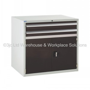 Euroslide Storage Cabinet 2 Drawer & Cupboard 825mm